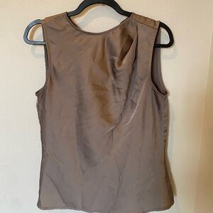 Halogen Taupe Sleeveless Blouse